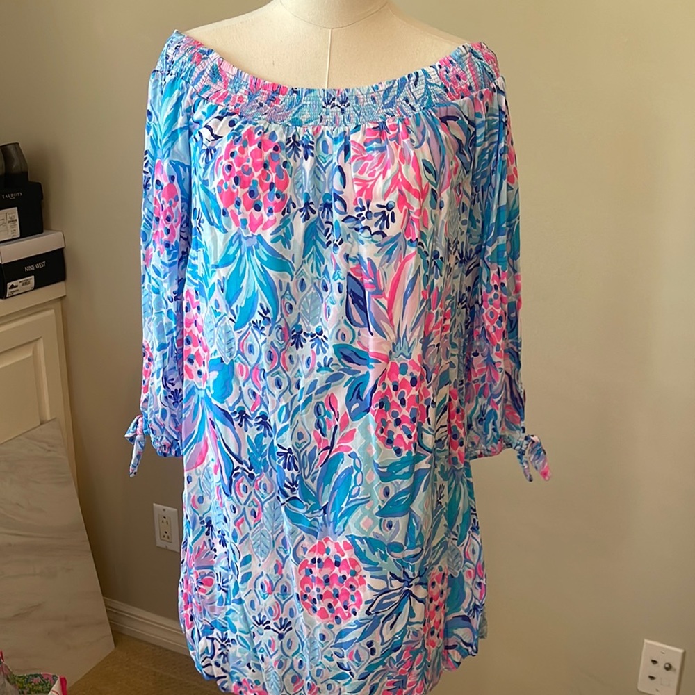 Lilly Pulitzer Zanzibar Blue Party Princess Mary Ellen Dress Small View 2